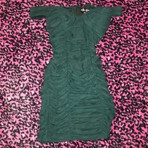Size 9 green off the shoulder short dress